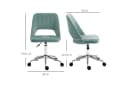 Vinsetto Bürostuhl Grün Samtoptik Ergonomisch Ohne Armlehne Bild 3