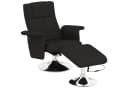 HOMCOM Elektrischer Massagesessel Schwarz mit Relaxfunktion und Ottomane Bild 1