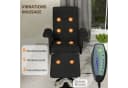 HOMCOM Elektrischer Massagesessel Schwarz mit Relaxfunktion und Ottomane Bild 4