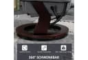 HOMCOM Relaxsessel Grau mit Hocker 360° drehbar Kunstleder Bild 5
