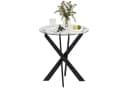 HOMCOM Esstisch rund Schwarz Transparent Hartglas Bild 1