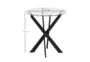 HOMCOM Esstisch rund Schwarz Transparent Hartglas Bild 3