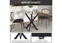 HOMCOM Esstisch rund Schwarz Transparent Hartglas Bild 5