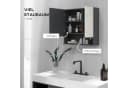 Kleankin Spiegelschrank Badezimmerschrank Grau mit Doppeltür Bild 4