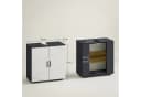 Kleankin Waschbeckenunterschrank Grau Verstellbare Ablage Bild 3
