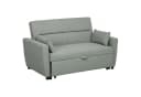 HOMCOM Schlafsofa 2-Sitzer Hellgrau mit Schlaffunktion Bild 1