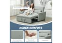 HOMCOM Schlafsofa 2-Sitzer Hellgrau mit Schlaffunktion Bild 5