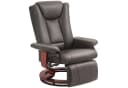 HOMCOM Relaxsessel Drehbar Fernsehsessel mit Liegefunktion, Braun Bild 1
