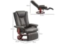 HOMCOM Relaxsessel Drehbar Fernsehsessel mit Liegefunktion, Braun Bild 3