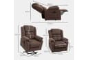 HOMCOM Massagesessel mit Aufstehhilfe & Heizung Dunkelbraun Bild 3
