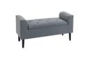 HOMCOM Sitzbank mit Stauraum Hellgrau Polyester Bild 1