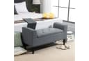 HOMCOM Sitzbank mit Stauraum Hellgrau Polyester Bild 2
