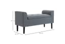 HOMCOM Sitzbank mit Stauraum Hellgrau Polyester Bild 3
