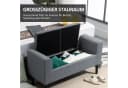 HOMCOM Sitzbank mit Stauraum Hellgrau Polyester Bild 4