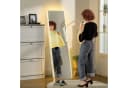 HOMCOM Standspiegel mit LED-Beleuchtung Transparent Bild 2