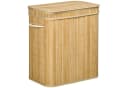 HOMCOM Wäschekorb 90 L Bambus Wäschesammler mit Griffen Bild 1