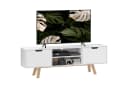 HOMCOM TV-Board für Fernseher bis zu 65 Zoll mit 2 Schränken und 2 Regalebenen Bild 1