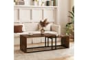 HOMCOM Couchtisch Set 2-tlg. Braun/Schwarz Spanplatte Metall Bild 2