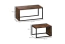HOMCOM Couchtisch Set 2-tlg. Braun/Schwarz Spanplatte Metall Bild 3