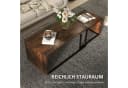HOMCOM Couchtisch Set 2-tlg. Braun/Schwarz Spanplatte Metall Bild 4