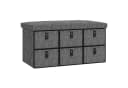 HOMCOM Sitzbank Schuhbank Grau mit 6 Schubladen Bild 1