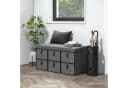 HOMCOM Sitzbank Schuhbank Grau mit 6 Schubladen Bild 2