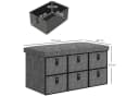 HOMCOM Sitzbank Schuhbank Grau mit 6 Schubladen Bild 3