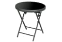 Outsunny Klapptisch aus Glas rund Schwarz Bild 1