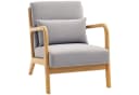 HOMCOM Relaxsessel Grau mit Armlehne und 3 Kissen Bild 1