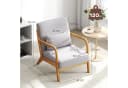 HOMCOM Relaxsessel Grau mit Armlehne und 3 Kissen Bild 3
