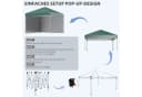Outsunny Faltpavillon 3x3m Grün mit 2 Wänden UV-Schutz Bild 5