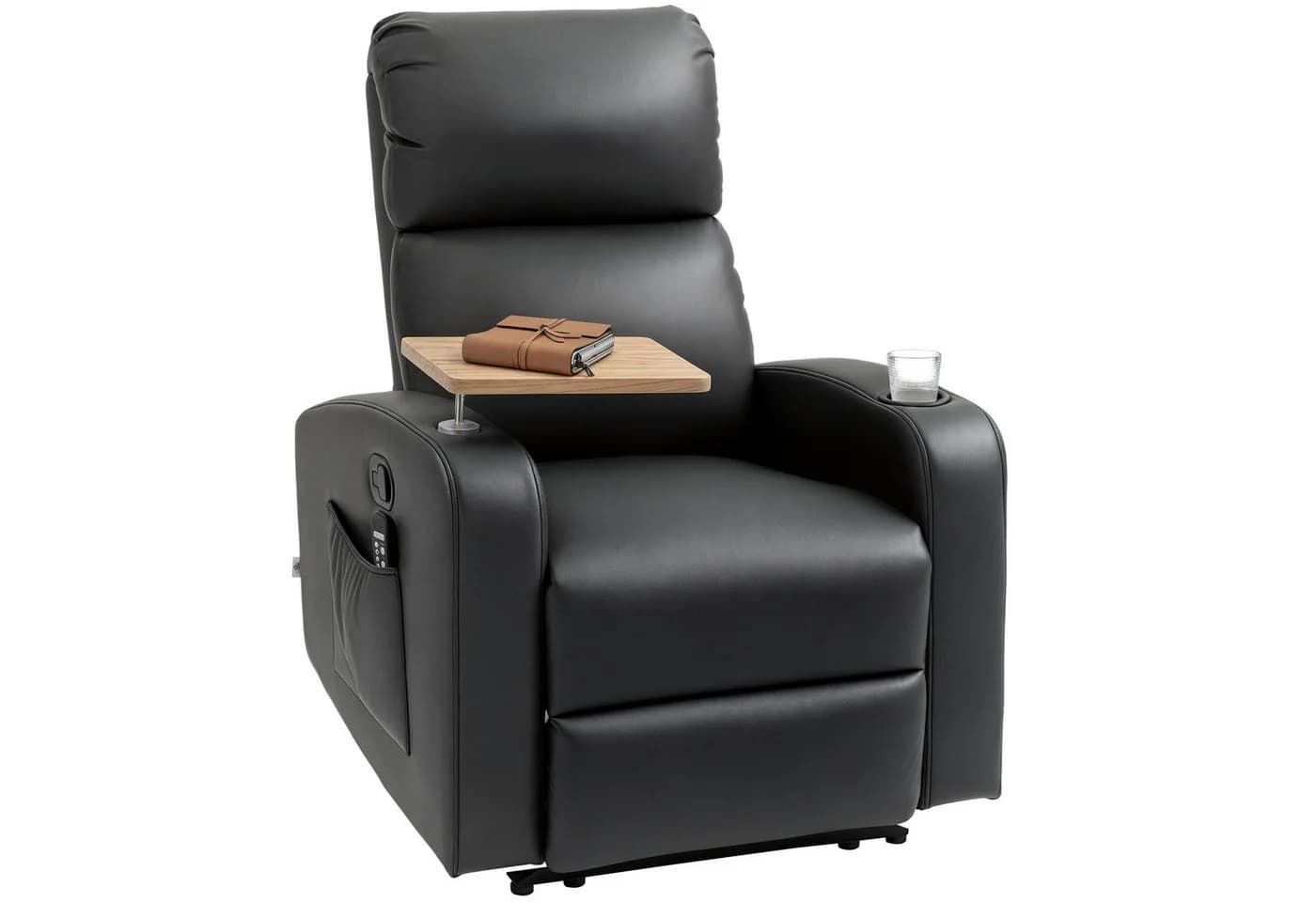 HOMCOM Massagesessel Schwarz mit Massagefunktion und verstellbarer Neigung