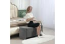 HOMCOM Sitzbank mit Stauraum Grau Teddy-Samt Bild 2
