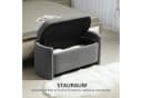 HOMCOM Sitzbank mit Stauraum Grau Teddy-Samt Bild 4