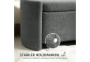 HOMCOM Sitzbank mit Stauraum Grau Teddy-Samt Bild 5