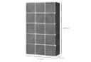 HOMCOM DIY-Kleiderschrank Schwarz Weiß Flexibles Würfeldesign Bild 3