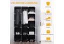 HOMCOM DIY-Kleiderschrank Schwarz Weiß Flexibles Würfeldesign Bild 4