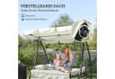 Outsunny Hollywoodschaukel 2-in-1 mit Liegefunktion und Sonnendach Bild 5