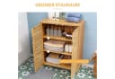 Kleankin Badkommode Bambus Badschrank 68x32x86 cm Bild 4