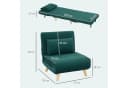 HOMCOM Schlafsofa Schlafsessel Dunkelgrün mit Schlaffunktion Bild 3
