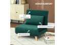 HOMCOM Schlafsofa Schlafsessel Dunkelgrün mit Schlaffunktion Bild 4