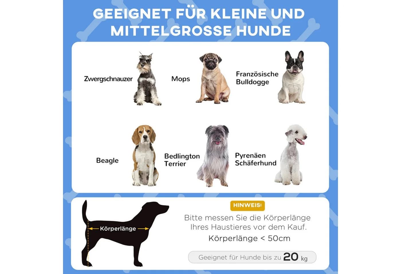 PawHut Tierbett mit Baldachin Outdoor Hundeliege Atmungsaktiv Dunkelblau - Bild 4