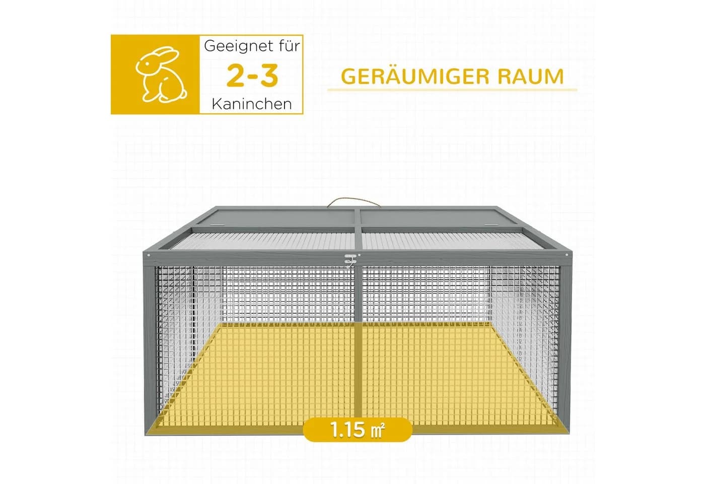 PawHut Kleintierstall Klappbar für Zwergkaninchen - Bild 4