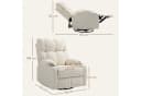 HOMCOM Relaxsessel Fernsehsessel mit Liegefunktion, Schaukelfunktion, Beige Bild 3