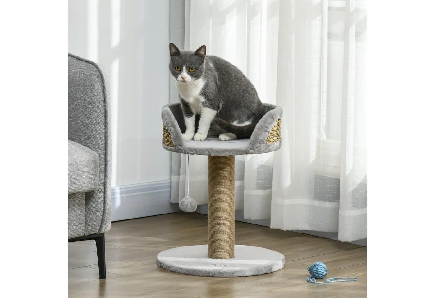 PawHut Kratzbaum 49 cm Katzenbaum Grau - Bild 2