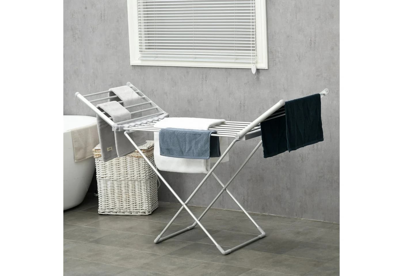 HOMCOM Elektrischer Wäscheständer Klappbar Einstellbare Temperatur 144x53x91 cm - Bild 2