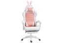 Vinsetto Gaming-Stuhl Rosa mit Fußstütze, Lendenwirbelstütze & Hasenohren Bild 1