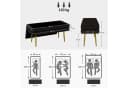 HOMCOM Sitzbank Schwarz mit Stauraum und Stahlbeinen Bild 3