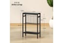 HOMCOM Beistelltisch kleiner Couchtisch Stahlrahmen Schwarz Bild 3