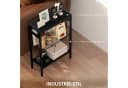 HOMCOM Beistelltisch kleiner Couchtisch Stahlrahmen Schwarz Bild 5